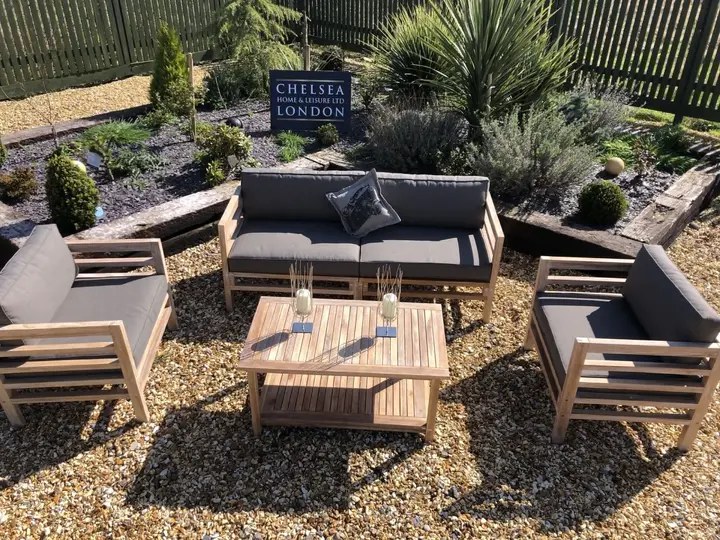 Teak Garden Sofa Combination with Coffee Table