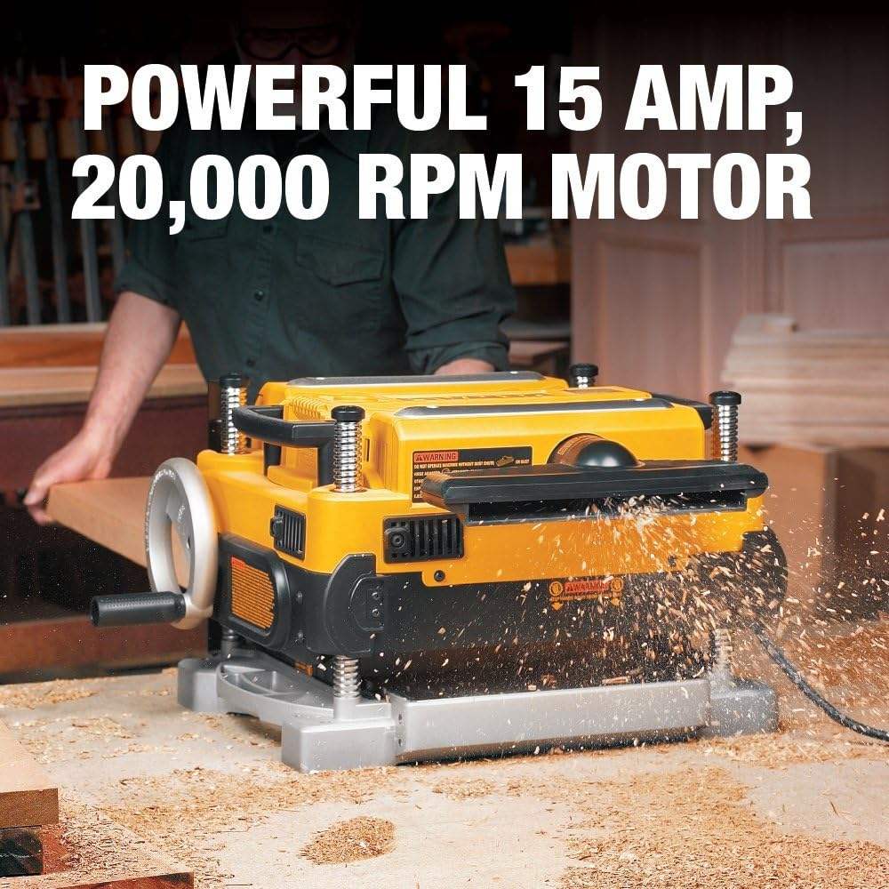 DEWALT Thickness Planer, Two Speed, 13-Inch (DW735X) 13 wFeed Tables & Extra Blades